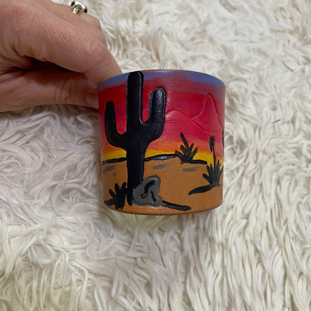 McIntire Saddlery Hand painted leather cuff